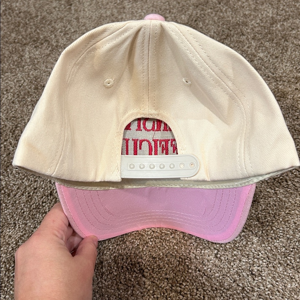 Expensive and Difficult Cream and Leopard or White and Pink Print Hat - Picture 7 of 9